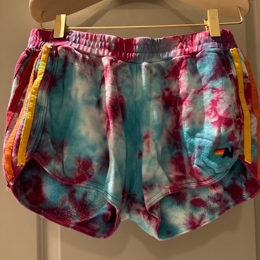 Super Cute Aviator Nation Tie Dye Terry Shorts